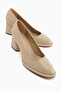 Saina Beige Platform Heeled Women's Shoes - 4