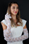 Elbow Length Elegant Ruched Long Evening Dress Engagement Gloves Henna Wedding Nikah - 5