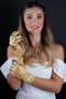 Satin Short Evening Gloves Wedding Party Prom Costume Accessory
