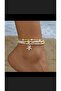 3-Piece Starfish Gold Oyster Detailled Elegant Anklet