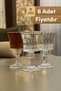 Luxury Crystal Patterned Footed Glass Cup 80 ml (Set of 6) – Sherbet, Liquor, and Special Presentation Glass