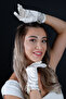 Short Satin Bridal Gloves with Bow Wedding Evening Dress Accessory - 7