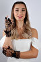 Fingerless Lace Bridal Gloves Polka Dot Short Wedding Evening Dress Accessory - 5