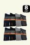 8 Pairs of Thick Thermal Men's Booties Socks – Winter, Terry Textured, Seamless Design