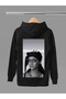Rihanna Printed Cotton Long Sleeve Ribbed 3-Ply Hooded Sweatshirt