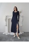 Women's Helen Biye Detailed Maxi Length Slit Dress - 8
