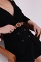 Oval Buckle Women's Belt Dress Belt Waist Belt Shirt Belt Trouser Belt - 3
