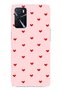 Oppo A16-A54-A55 Compatible Red Tiny Hearts Printed Silicone Case