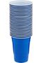 Blue Plastic Cups, 16 oz, Durable Disposable Cold Drink Cups for Parties and Events - 3