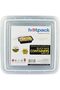 Disposable Microwaveable Rectangular Black Base, Meal Prep Container with Clear Lid. (5, Bla