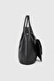 Women's Shoulder and Hand Bag with Wallet Detail in Black - 3