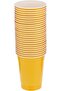Yellow Plastic Cups, 12 oz, Durable Disposable Cold Drink Cups for Parties and Events - 4