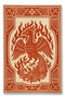 Mosso Orange Themed Dragon Figure Patterned Woven Base Modern Decorative Rug Mosso1019Orange - 2