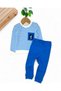 Boy Baby Striped Pocket Detail Seasonal Suit 3-6-12-18-24 Months - 2