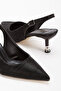Evening Dress Laser Sparkle Pointed Toe Open Back Shoes Bag Combination - 3