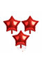 Red Color Star Foil Balloon 3 Pieces