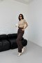 Women's High Waist Wide Leg Striped Trousers