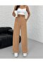 Women's High Waist Wide Leg Striped Trousers - 2