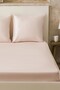 Premium Natural Cotton Satin Fitted Sheet Set Powder – Hypoallergenic, Silky, Soft Texture - 5
