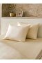 Premium Natural Cotton Satin Fitted Sheet Set Cream Beige – Hypoallergenic, Silky, Soft Texture - 4