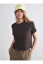 Two Mt Shop Quality Xside Brown Pique Plain Standard & Regular Short Sleeve Women's T-Shirt
