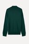 Men's Brown Zippered High Collar Knit Sweater - 5