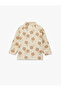 High Neck Long Sleeve Zippered Floral Fleece Sweatshirt - 2