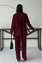 Burgundy Corduroy Jacket Pants Set - 5
