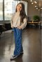 Girl's Wide-Leg Jeans 2-Piece Set, You Can Get a Size Larger