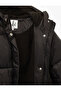 Hooded Long Sleeve Puffer Jacket with Pockets and Zipper - 4