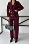 Burgundy Corduroy Jacket Pants Set - 7