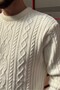 Men'S, Hair Knit, Crew Neck, Wool, Old Money Culture, Sweater Pltk12 - 6