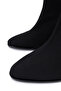 Women's Genuine Leather Black Heeled Boots - 3