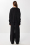 Zippered Cardigan Pants Knitwear Set Lan0077 Black - 7