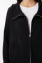 Zippered Cardigan Pants Knitwear Set Lan0077 Black - 5