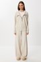Zippered Cardigan Pants Knitwear Set Lan0077 Stone - 4