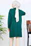 Handle Patterned Mercerized Tunic K5012 Emerald Green - 4