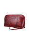 Genuine Leather Women's Makeup Cosmetic Bag with Wrist Strap 20029 - 3