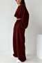 Women's Crop Three-Piece Top-Bottom Tracksuit Set - 2
