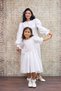 White Seersucker Mother-Daughter Dress Combination (Sold as Single) - 5