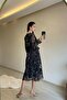 Women's Marble Pattern Double Breasted Dress Nm024 - 6