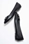 Aaron Women's Genuine Leather Ballet Flats Black Color-Match Leather Lining - 8