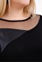 Plus Size Tulle Detailed Strawberry Fabric Blouse - 7