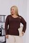 Plus Size Buckle Detailed Lycra Strawberry Fabric Blouse - 7