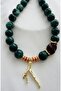 Ethnic Figure Detail Large Ball Bead Necklace