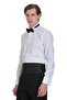 White Comfort Fit Horse Collar 100% Cotton Long Sleeve Groom Shirt - 4