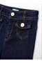 Girl's Denim Trousers - Navy Blue - 5
