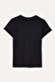 Women's Black V-Neck T-Shirt - 2