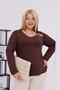 Plus Size Buckle Detailed Lycra Strawberry Fabric Blouse - 4
