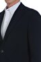 Navy Blue Slim Fit Mono Collar Casual Suit - 4